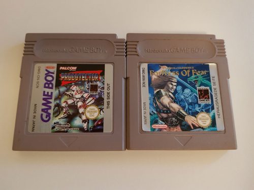 Probotector Game Boy and Wizards & Warriors X – Fortress of Fear for the Game Boy
